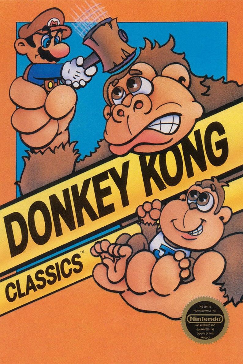 Donkey Kong Classic 20 X 30 Video Game Poster - Etsy