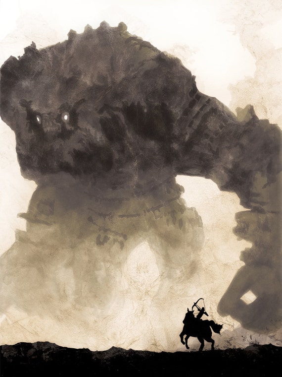 Shadow Of The Colossus Inspired Art Painting - AI Generated Art Poster for  Sale by Vault256