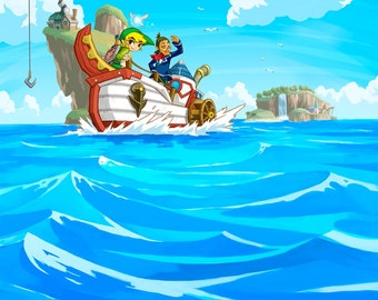 ゼルダの伝説 夢幻の砂時計 18 x 24 インチ ビデオゲーム ポスター