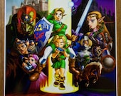 Poster Carte d'Ocarina of Time Hyrule - France