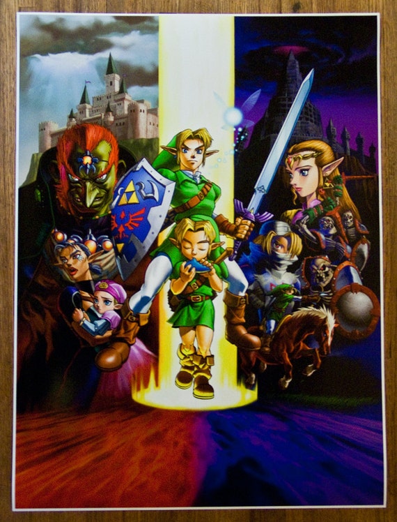 Legend of Zelda Ocarina of Time 18 X 24 Video Game 