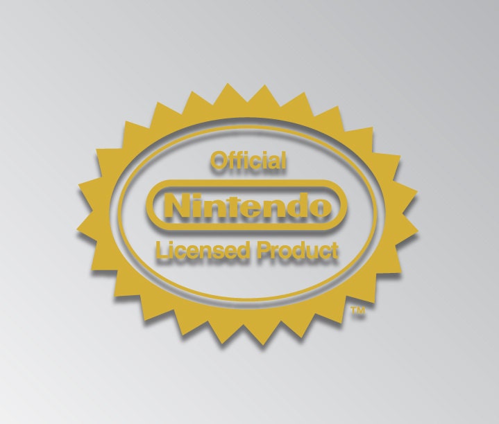 Nintendo Official Licensed Logo Decal, Gold Sticker, Gold Decal, Bumper Sticker, Vinyl Decal