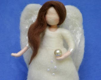 Guardian Angel Christmas Home Decor  Angel Tree Topper  : Angel with pearls. Made to Order