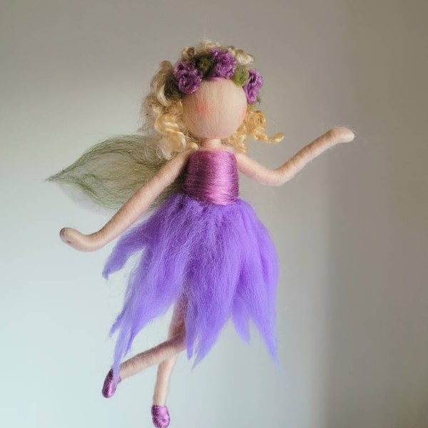 Wool fairy Waldorf inspired nursery decoration