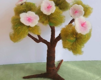 Waldorf inspired needle felted Tree:  Spring Apple Tree