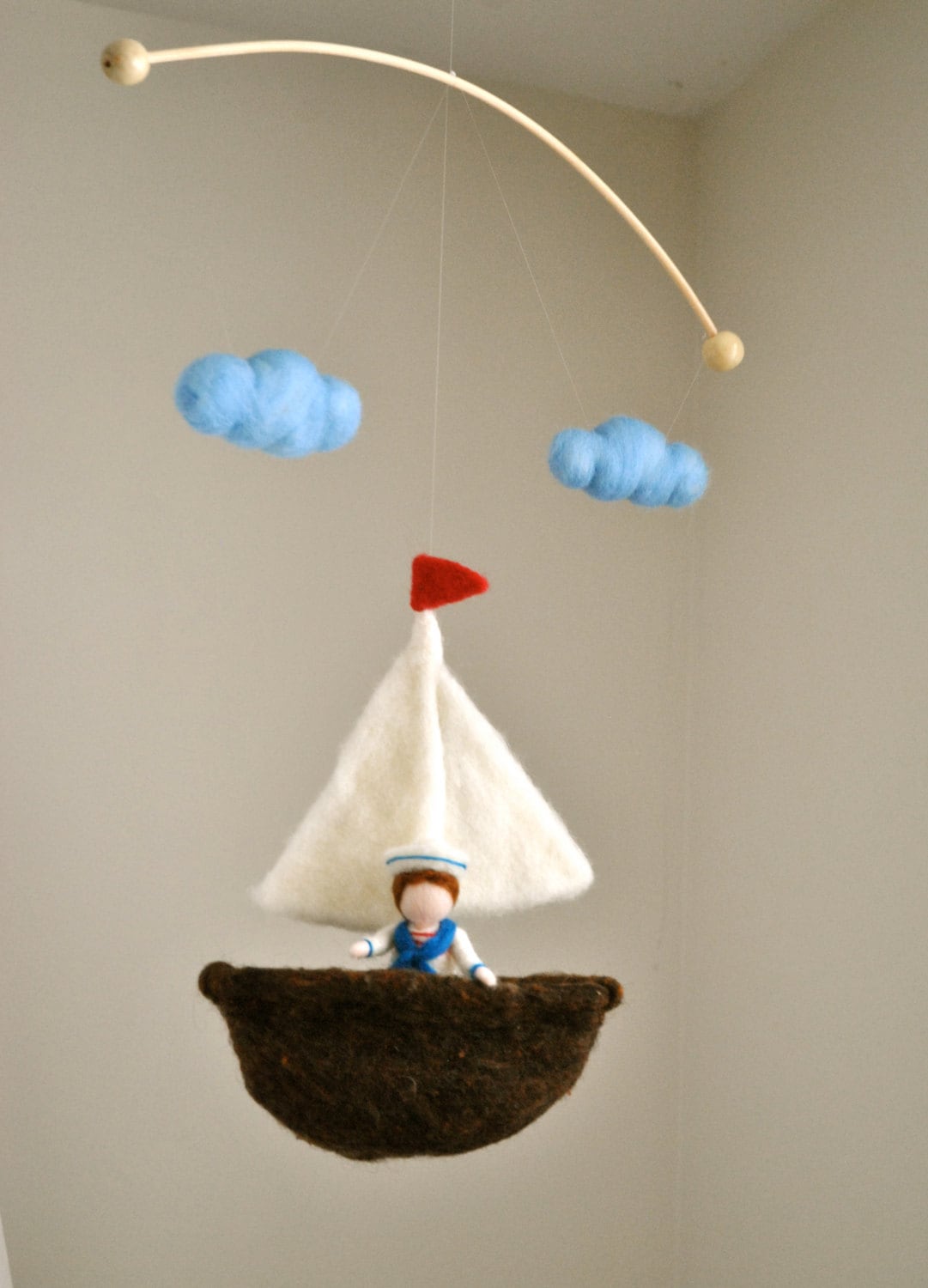 子供用モビール 航海部屋の装飾 : 帆船を持つ男の子 - Etsy 日本