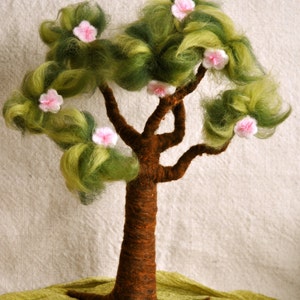 Waldorf inspired needle felted Tree:  Spring Apple Tree