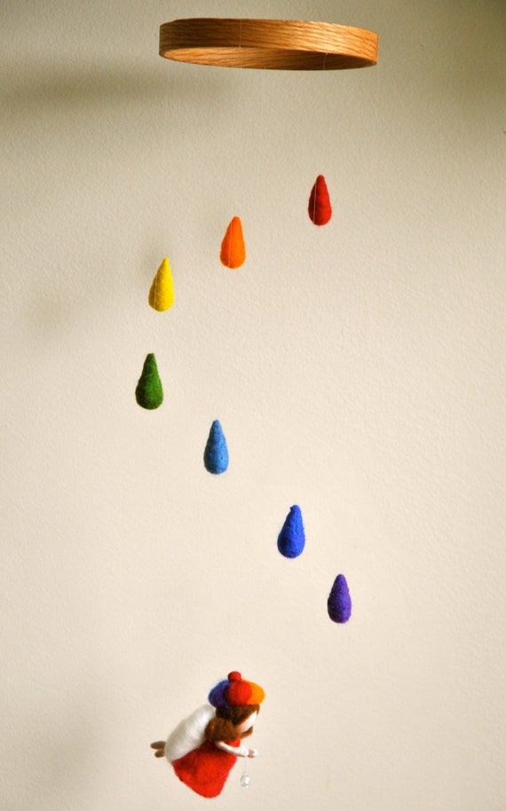 needle felted mobile