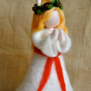 Saint Lucia Waldorf inspired : Christmas doll. Made to order