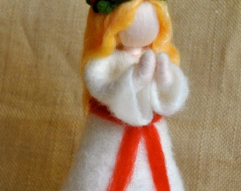 Saint Lucia Waldorf inspired : Christmas doll. Made to order