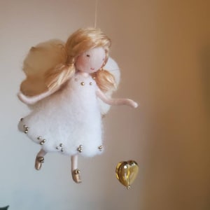Valentinstag kleine Fee Nadel gefilzte Wand Ornament: Fairy Decor