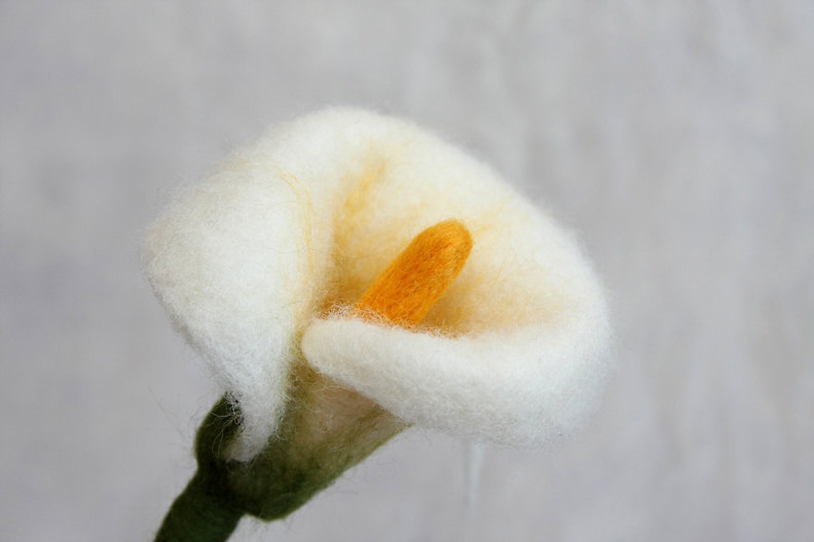 Needle Felted White Flower Calla Lily or Alcatraz Etsy