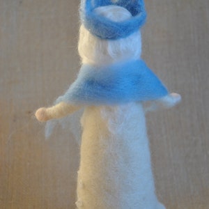 Waldorf inspired Needle felted /Standing doll: Queen Winter image 3