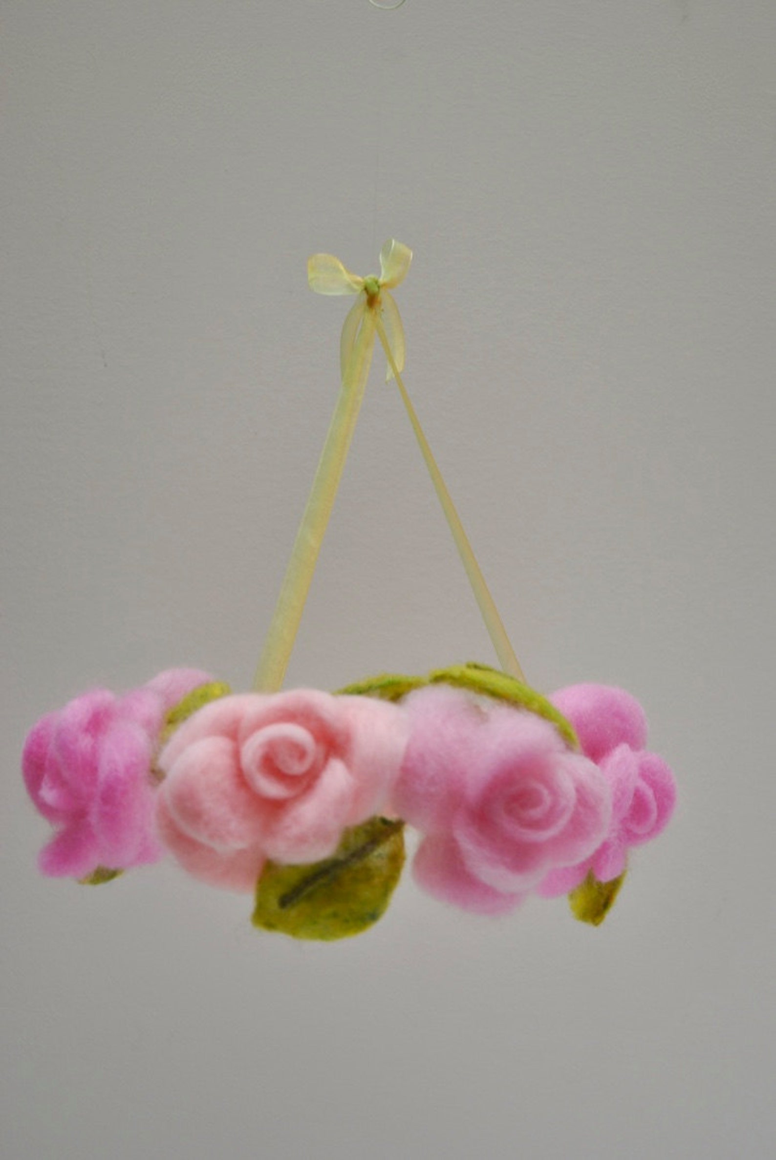 Flower mobile /Felt Flower Hanging Crib/ Waldorf inspired Etsy