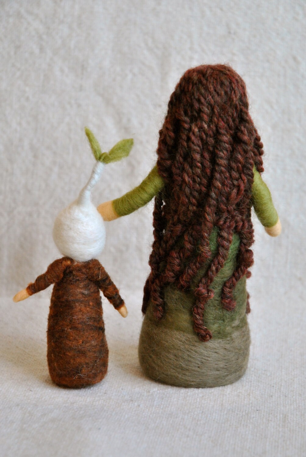 Family in the Ring, Mobile Made of Felt, Needle Felted, Waldorf, Coping  With Grief, Star Child, Pet, Dog, Cat, Magnolia 
