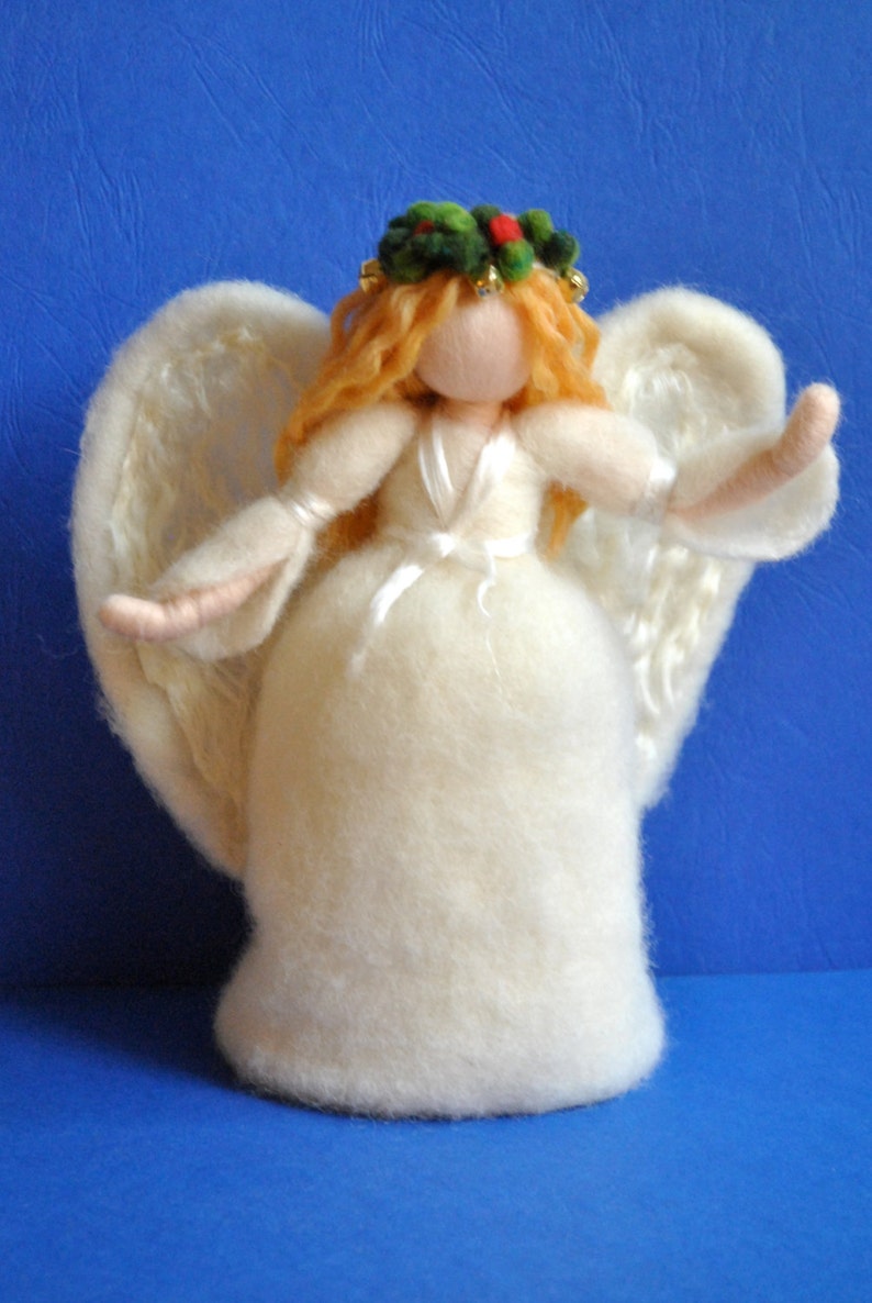 Christmas Tree Topper Waldorf Inspired Angel With Crown MADE Etsy