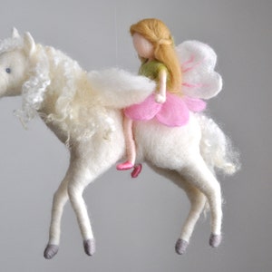 Wall Hanging Children Room Decoration :  Fairy and the Pegasus