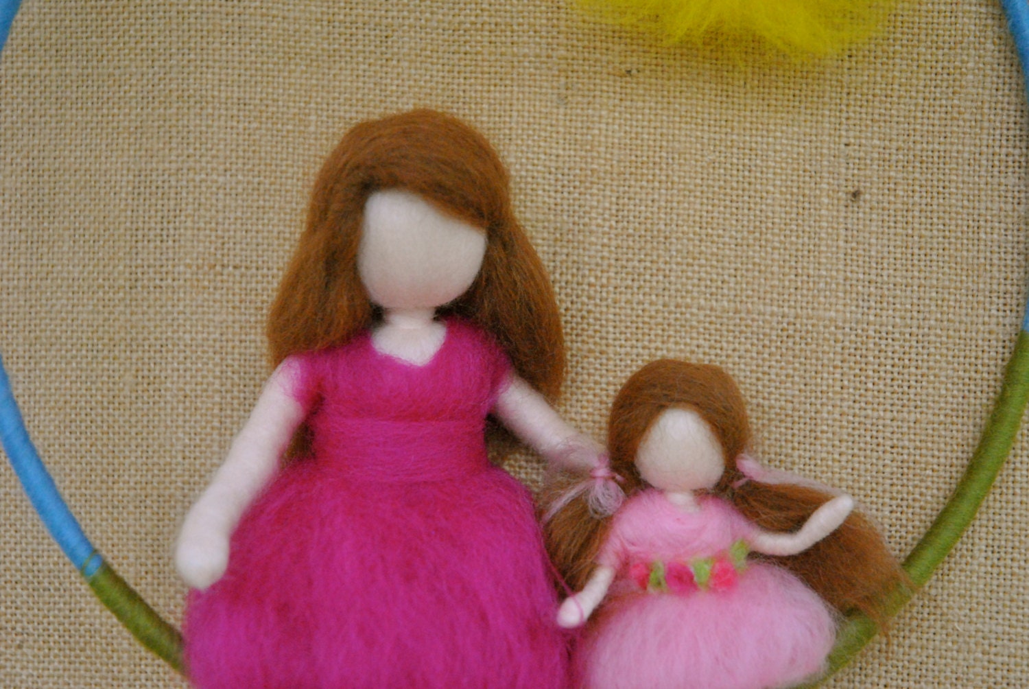 Girls Mobile Needle Felted Waldorf Inspired : Mother and - Etsy UK