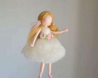 Needle Felted wool ornament: Girl