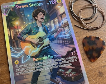 Custom Photo Trading Card with Full Rainbow Holographic Foil