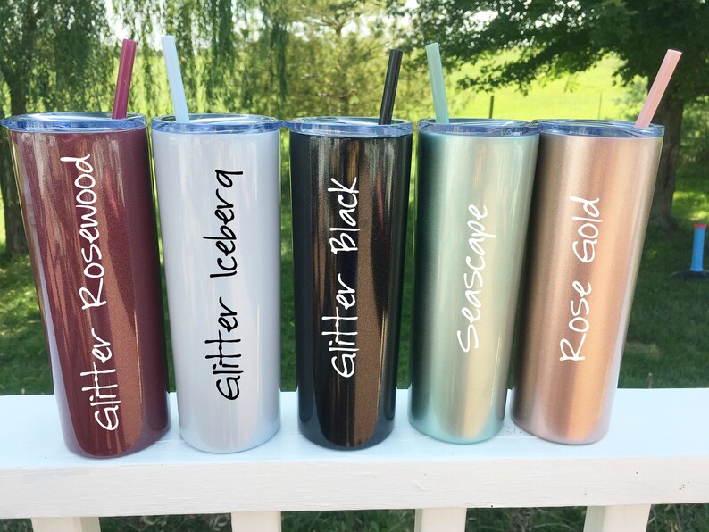 Personalized Laser Engraved Skinny Tumblers - Skinnies - Custom Tumbler - Engraved Tumbler - Custom Skinny Tumbler - Stainless Steel image 5