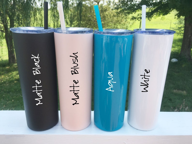 Personalized Laser Engraved Skinny Tumblers - Skinnies - Custom Tumbler - Engraved Tumbler - Custom Skinny Tumbler - Stainless Steel image 6