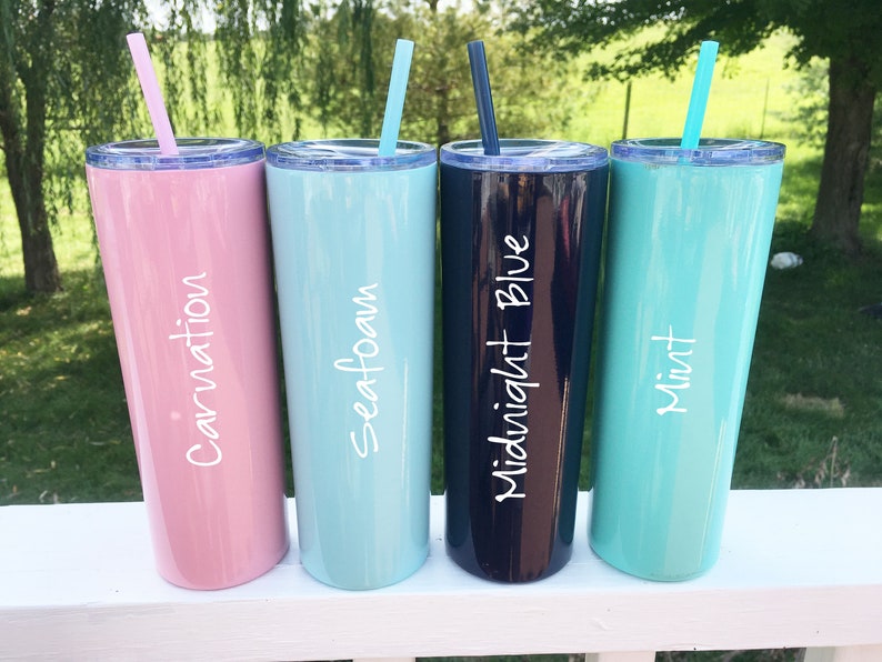 Personalized Laser Engraved Skinny Tumblers - Skinnies - Custom Tumbler - Engraved Tumbler - Custom Skinny Tumbler - Stainless Steel image 7