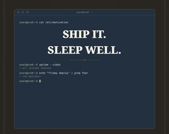 Terminal Mantra Wall Art | Green Code Developer Quote Poster | Hacker Aesthetic Office Decor | Programmer Gift Digital Download