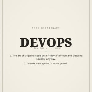 DevOps Definition Wall Art, Funny Software Engineer Print, Programmer Gift, IT Office Decor, Instant Download