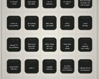 Funny Programmer Sticker Bundle | 50 Coding Stickers Printable | Terminal IT Humor Laptop Decals | Developer Gift Digital Download