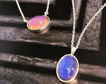 Collar de plata con el estado de ánimo