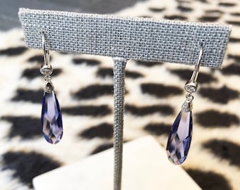 Oblong Swarovski Crystal Earrings