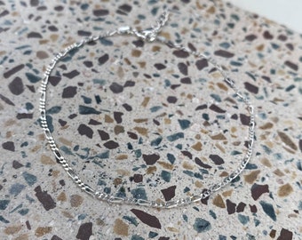 Silver Figaro Anklet