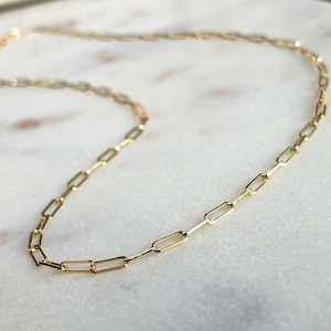 10k Yellow Gold Paperclip Chain