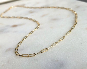 10k Yellow Gold Paperclip Chain