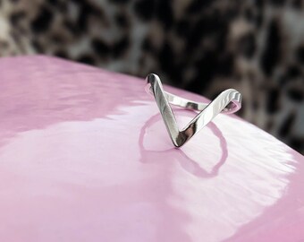 Silver V Ring