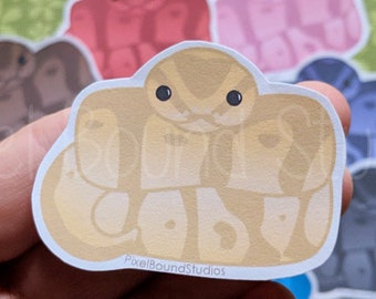 Ball Python Stickers and Magnets | Customizable Colors