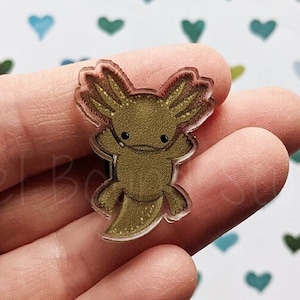 Kawaii Cute Wild Type Axolotl Acrylic Pin