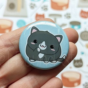 Chibi Tuxedo kat 1,5 inch knop