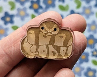 Ball Python Snake Acrylic Pin
