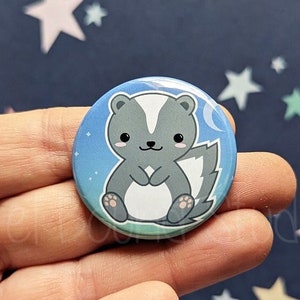 Skunk Pin-back Button - 1.5 Inch