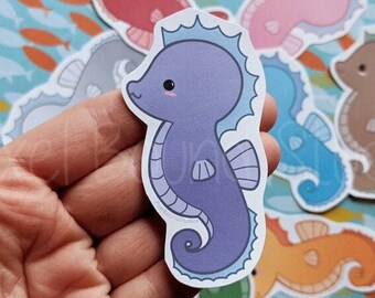 Adesivos e ímãs de cavalos-marinhos | Cores personalizáveis