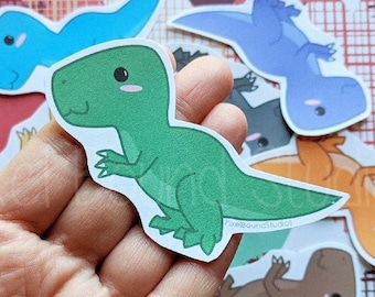 Pegatinas e imanes del dinosaurio Tiranosaurio Rex / Colores personalizables