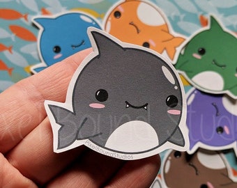 Adesivos e ímãs de tubarão | Cores personalizáveis