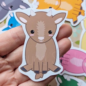 Cute Kawaii Goat Stickers and Magnets