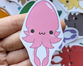 Chibi Squid Stickers and Magnets