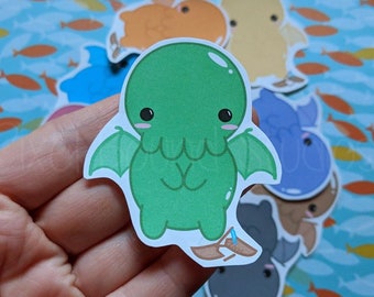 Cute Kawaii Cthulhu Stickers and Magnets