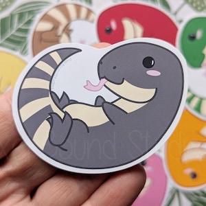 Schattige Kawaii Tegu-stickers en -magneten