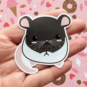 Chibi Cute Rat Vinyl Sticker