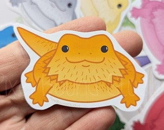 Bearded Dragon Stickers and Magnets - Customizable Colors